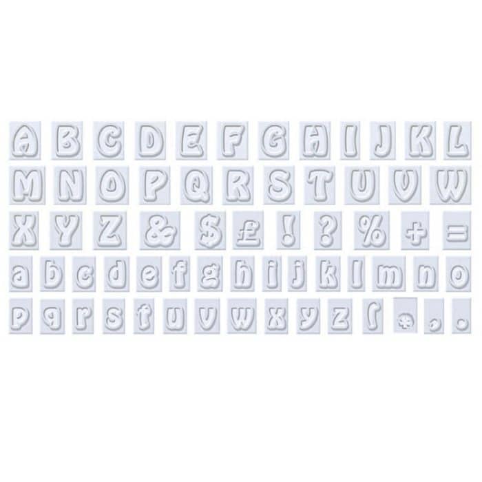 2 Sätze 64 in 1 Kunststoff Englisch Alphabet Symbol Kuchen Keksform Set – Bild 2