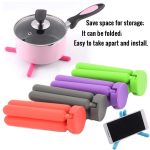 3 PCS Kitchen Cross-Shaped Folding Tischset Verdicktes Silikon-Isolierpad Pot Mat Coaster, zufällige Farblieferung – Bild 5