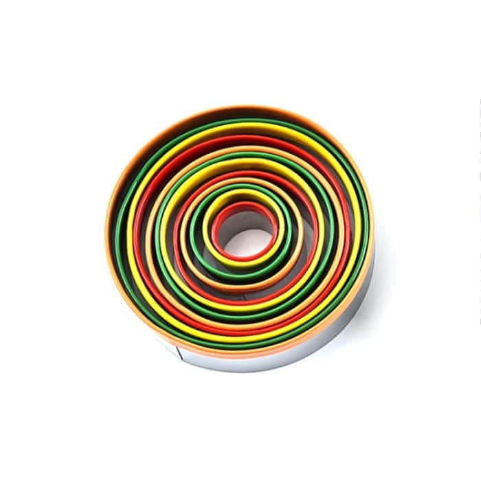 12-in-1 Edelstahl-Keksschneideset, Fondant-Keksform, runde Kuchen-Backform, Color Mold(12 in 1) – Bild 1