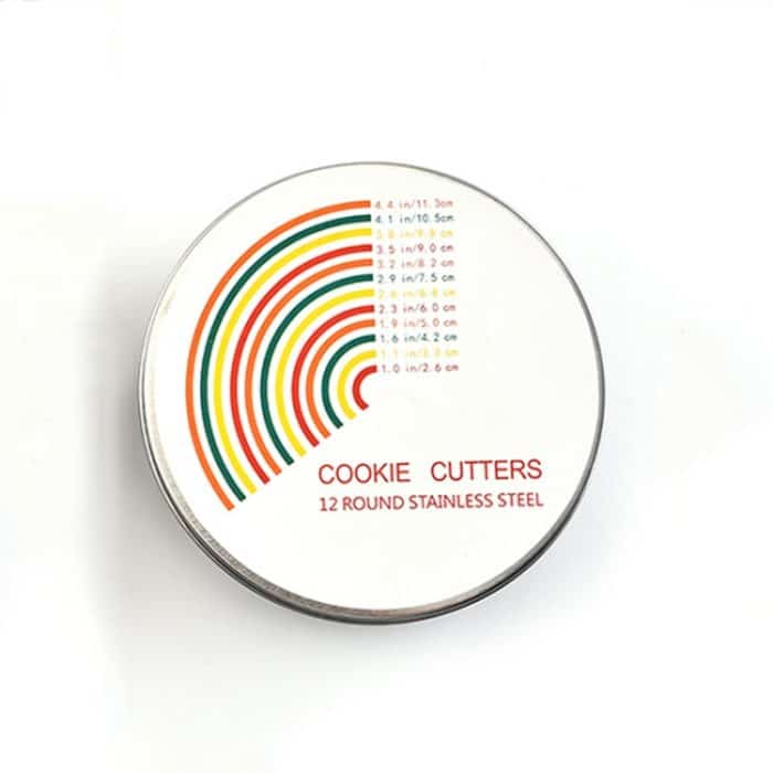12-in-1 Edelstahl-Keksschneideset, Fondant-Keksform, runde Kuchen-Backform, Color Mold(12 in 1) – Bild 2