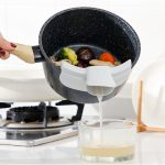 5 Stück auslaufsichere Küchenutensilien, Töpfe und Pfannen, Randabweiser, Entenschnabel-Flüssigkeitsabweiser, Ausgießer, Pots And Pans Edge Deflector