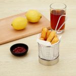 Mini-Pommes-Korb aus Edelstahl für Restaurant, Snack, Brot, J13446S, J13446L, J13443S, J13443L, J13447M, J13448S, J13448L, J13442S, J13449