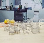 Mini-Pommes-Korb aus Edelstahl für Restaurant, Snack, Brot, J13446S, J13446L, J13443S, J13443L, J13447M, J13448S, J13448L, J13442S, J13449 – Bild 5