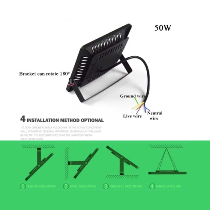 Ultradünnes LED-Pflanzenlicht, Vollspektrum-COB-Wachstumslicht, Gemüse-, Obst- und Blumengewächshaus-Fülllicht ohne Stecker, 50W, 100W, 150W – Bild 5