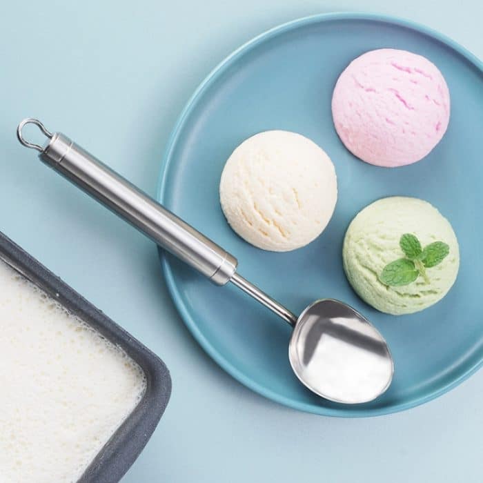 2 PCS 304 Edelstahl Eislöffel Dessertlöffel Eisportionierer – Bild 2