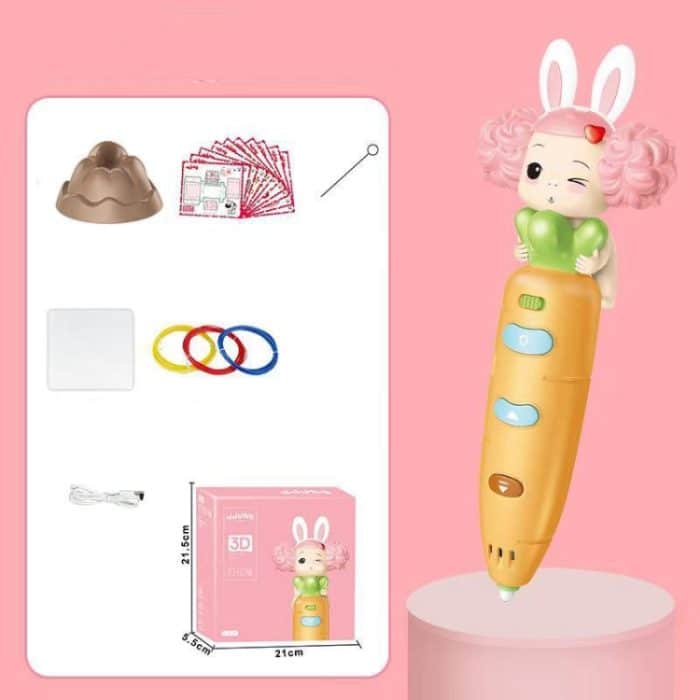 Stereo Painting Graffiti Low Temperature Wireless 3D-Druckstift für Kinder, Colorful Box – Bild 10