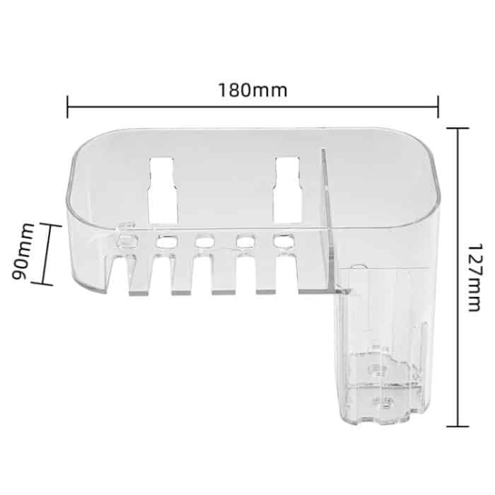 Magic Sticker Kunststoff-Aufbewahrungsbox für Toilettenartikel, Make-up, transparent, für Zuhause, kreative Organisationsbox, Spezifikation:, Shallow Style, Deep Style – Bild 4