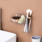 Magic Sticker Kunststoff-Aufbewahrungsbox für Toilettenartikel, Make-up, transparent, für Zuhause, kreative Organisationsbox, Spezifikation:, Shallow Style, Deep Style – Bild 5