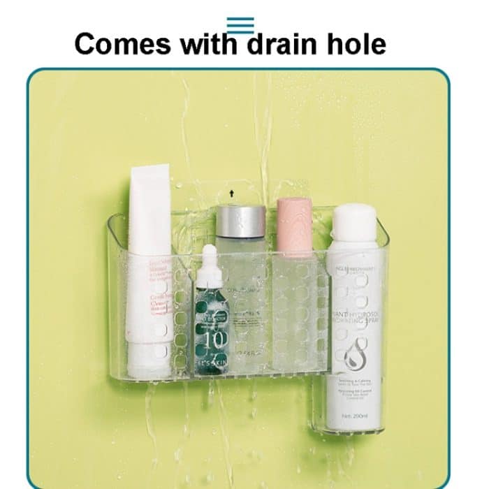 Magic Sticker Kunststoff-Aufbewahrungsbox für Toilettenartikel, Make-up, transparent, für Zuhause, kreative Organisationsbox, Spezifikation:, Shallow Style, Deep Style – Bild 2