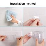 Magic Sticker Kunststoff-Aufbewahrungsbox für Toilettenartikel, Make-up, transparent, für Zuhause, kreative Organisationsbox, Spezifikation:, Shallow Style, Deep Style – Bild 3