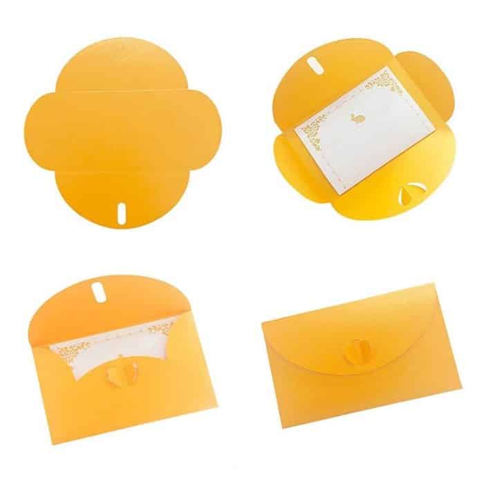 50 Stück Love Buckle Pearl Papier-Heißpräge-Umschlag-Einladungsbrief – Bild 4