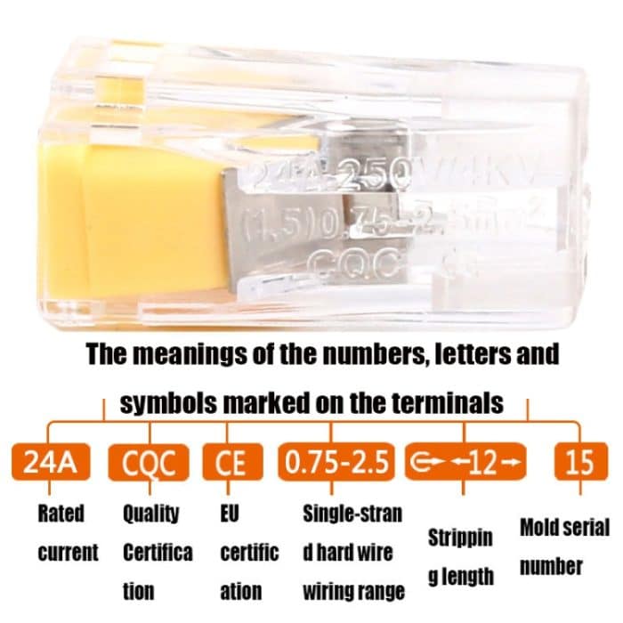 10 PCS VSE-102A Kabelanschlussklemme 1-2.5 Quadratischer Festdrahtanschluss – Bild 5