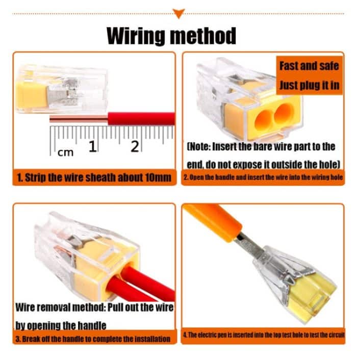 10 PCS VSE-102A Kabelanschlussklemme 1-2.5 Quadratischer Festdrahtanschluss – Bild 8