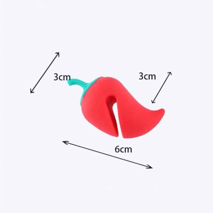4 PCS Small Pepper Shape Topfdeckel Overflow Preventer Silikon Topfdeckel Erhöhte Anti-Überlauf-Gadgets – Bild 3