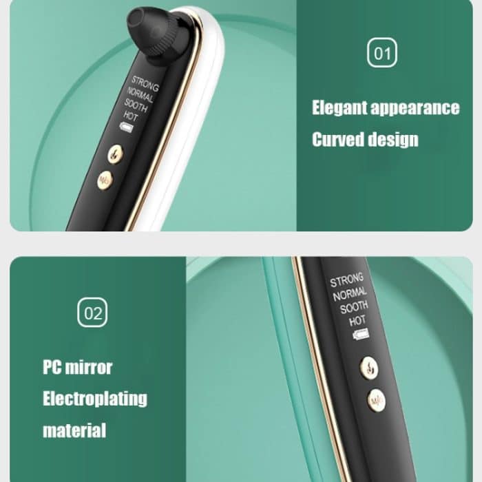 2046 Visualisiertes Heißkompressen-Mitesser-Sauggerät, Porenreiniger und Blasenexportinstrument, White, Green – Bild 4