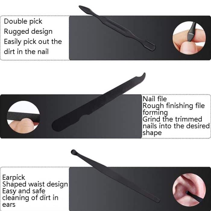 2 Sets Nagelknipser Schönheits-Nagel-Maniküre-Werkzeug – Bild 7