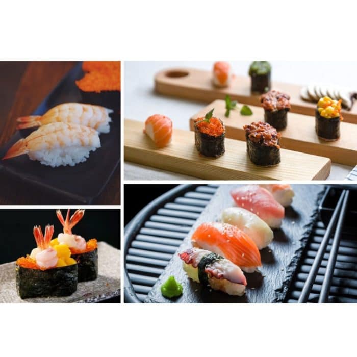 4 Sets Kinder Bento DIY Reisbällchen Sushi Form Set, Five Grid Sushi Box, Heart Star Bear, Four Flowers, Nigiri Sushi, Big Small Triangle – Bild 3