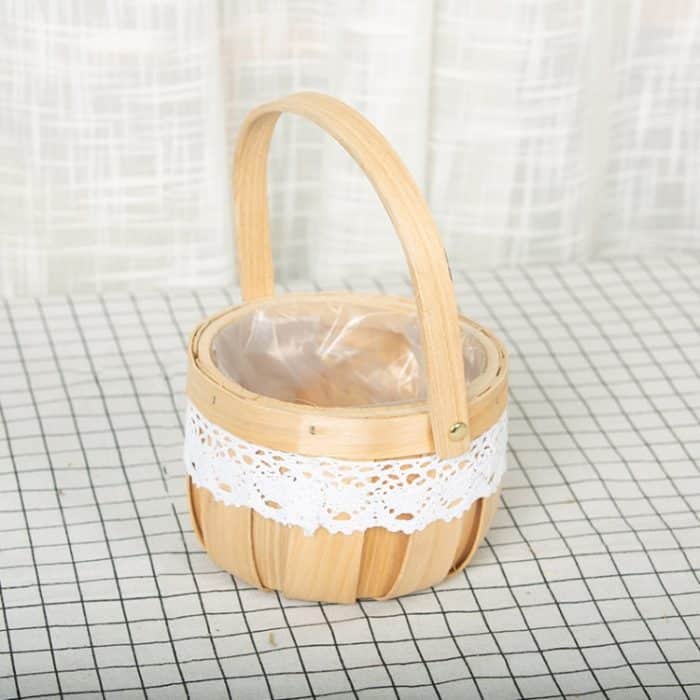 TBD0562593101.jpg 2 Stück Holzspäne-Blumenarrangement-Blumenkorb, Stil:, Round, Round Mouth Square Bottom, Square, Oval – Bild 1