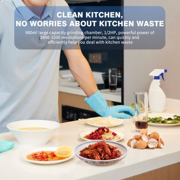 Lebensmittel-Müllentsorger 7 Stufen Mahlen Anschließbar Für Spülmaschine, 375W EU Plug, 375W US Plug, 550W EU Plug, 550W US Plug – Bild 4