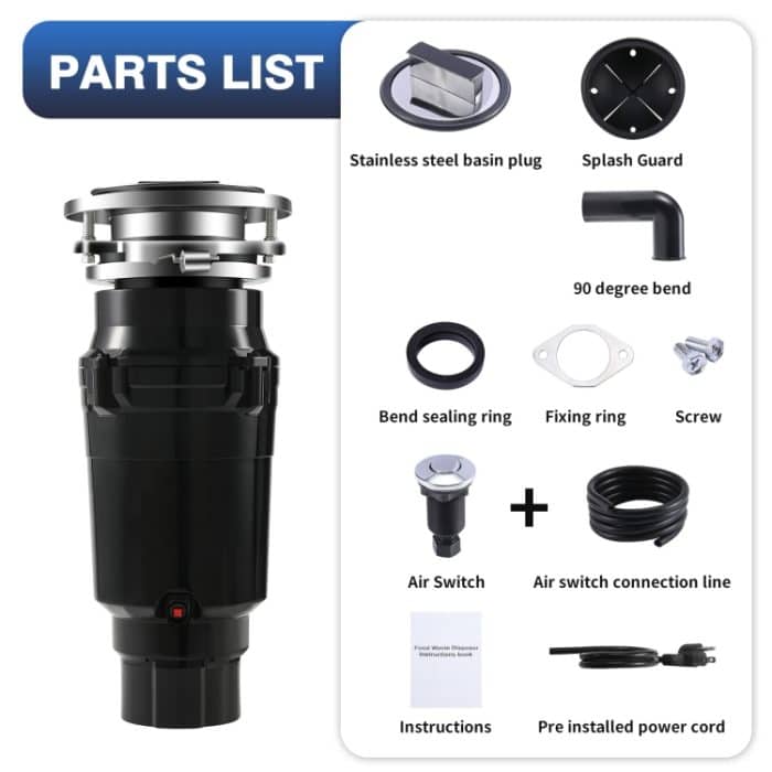 Lebensmittel-Müllentsorger 7 Stufen Mahlen Anschließbar Für Spülmaschine, 375W EU Plug, 375W US Plug, 550W EU Plug, 550W US Plug – Bild 8