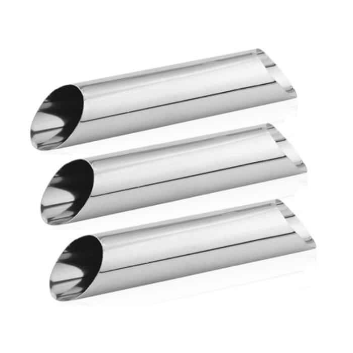 20 PCS Oblique Doppelkopf-Edelstahl-Großspiralrohr-Antihaft-Croissant-Form-Croissant-Werkzeug – Bild 4