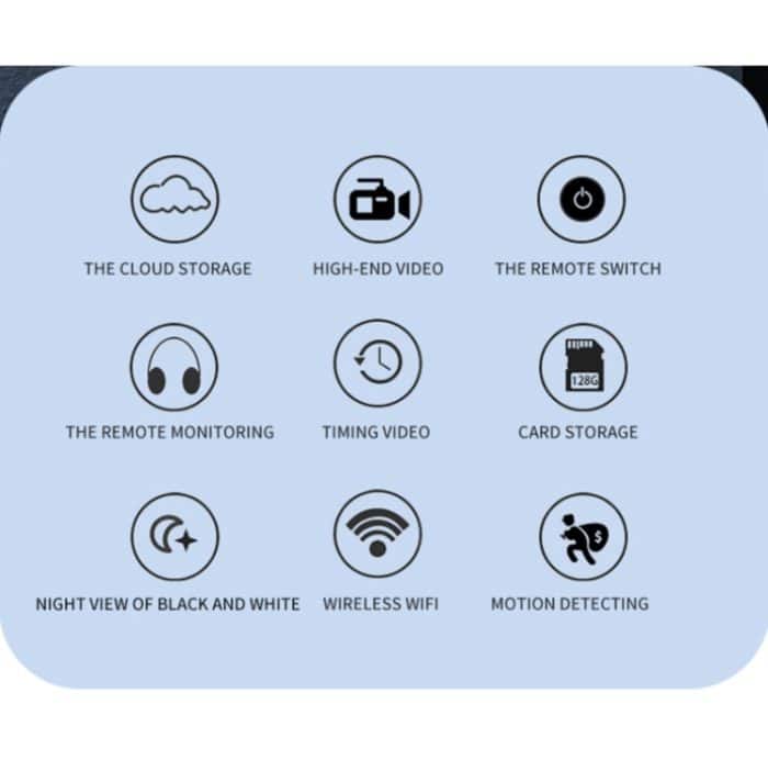 V380 A12 Mini 1080P Wireless Smart Kamera Wifi Sicherheit Kamera Nachtsicht Remote Home Kleine Überwachungs Kamera, A12 without Memory Card – Bild 4