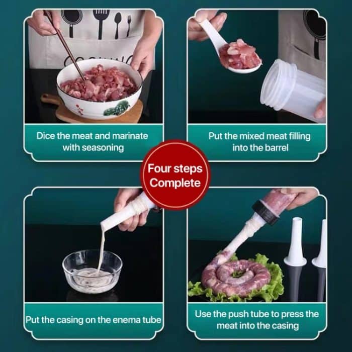 Haushaltshandbuch Wurst Stuffer Kleine Wurstmaschine – Bild 7