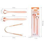 2 Stück Zungenreiniger Mundgeruch Edelstahl-Reinigungsbürste, Tongue Scraper+Two-piece Set (Silver ), Tongue Scraper + Two-piece Set (Rose Gold ) – Bild 2