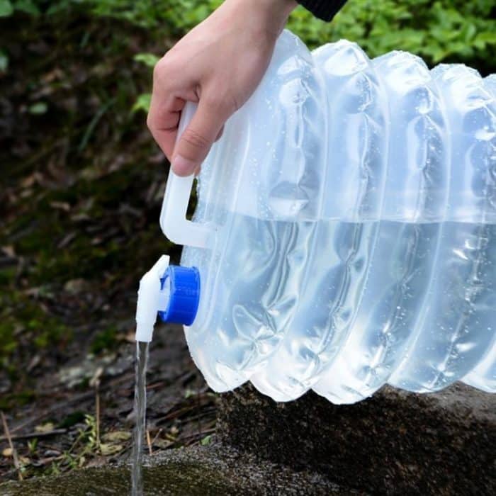 2 Stück PE-Faltwasserbeutel, Schrumpfeimer, tragbare Wasserflasche für den Außenbereich, 3L, 5L, 8L, 10L – Bild 5