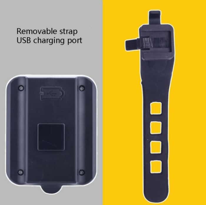 Intelligente Lenkbremsrückleuchte USB Wiederaufladbare Fahrradleuchte Radsport Warnleuchte – Bild 7
