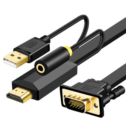 JH HV10 1080P HDMI-zu-VGA-Kabel, Projektor, TV-Box, Computer, Notebook, Industrie-Display-Adapterkabel, 1m, 2m, 3m, 5m, 10m