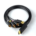 JingHua HDMI-3RCA HDMI zu 3RCA Konvertierungskabel Set-Top-TV-Projektor AV Lotus Konverterkabel, 1m, 2m, 3m, 5m – Bild 2