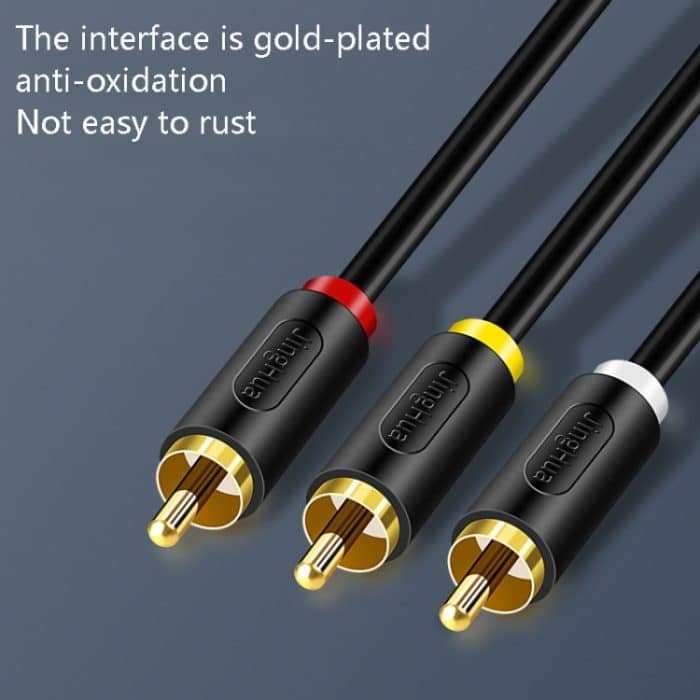 JingHua HDMI-3RCA HDMI zu 3RCA Konvertierungskabel Set-Top-TV-Projektor AV Lotus Konverterkabel, 1m, 2m, 3m, 5m – Bild 5