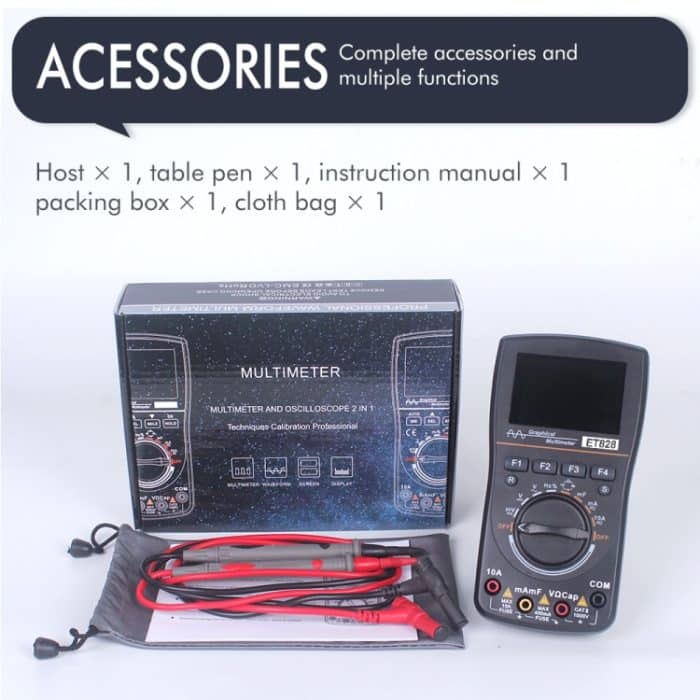 ET828 2-in-1-2-in-1-Oszilloskop-Multimeter 2,4-Zoll-Farbbildschirm-Messgerät Digitalwiderstands-Frequenztester 1 MHz 2,5 Msps-Messgerät – Bild 14