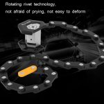 WEST BIKING Fahrrad Snti-Theft Key Lock Motorradketten-Klappschloss – Bild 4