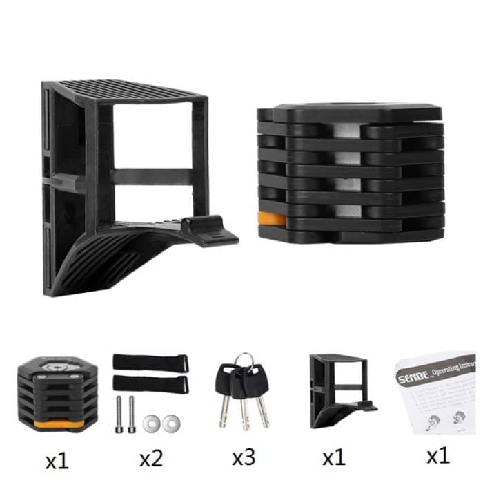 WEST BIKING Fahrrad Snti-Theft Key Lock Motorradketten-Klappschloss – Bild 7