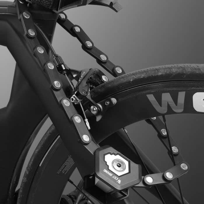 WEST BIKING Fahrrad Snti-Theft Key Lock Motorradketten-Klappschloss – Bild 9