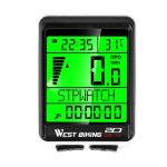 WEST BIKING Mountainbike Drahtloses Code-Messgerät Multifunktionaler wasserdichter Tachometer mit großem Bildschirm – Bild 2