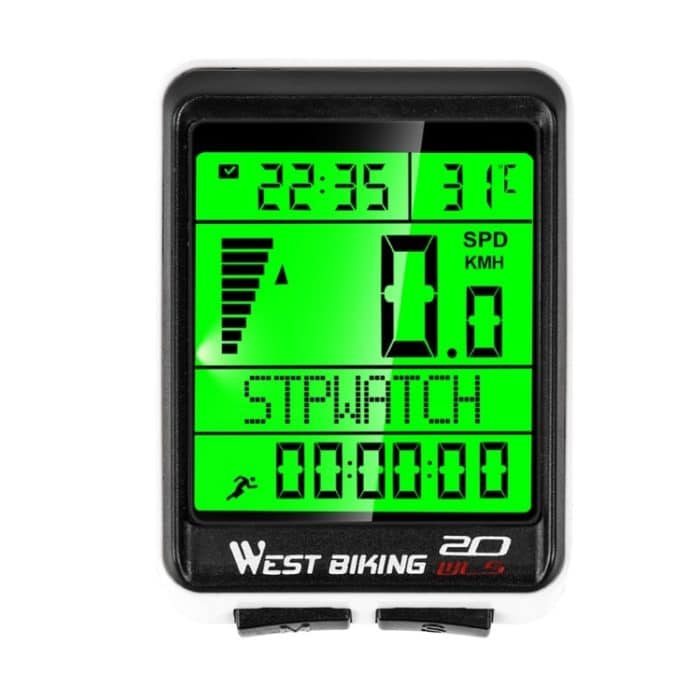 WEST BIKING Mountainbike Drahtloses Code-Messgerät Multifunktionaler wasserdichter Tachometer mit großem Bildschirm – Bild 2