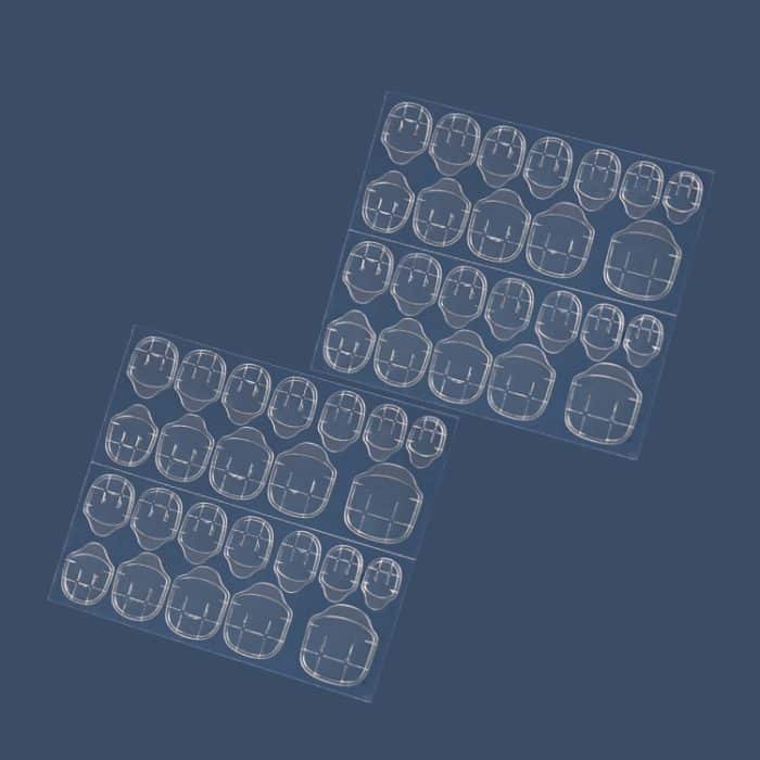 100 Blatt Jelly Glue Nail Doppelseitige Klebefolie Gelber Kleber Nagelaufkleber, 12 Stickers/sheet Regular 0.5mm Thick, 12 Stickers/sheet Ultra-thin 0.3mm Thick, 12 Stickers/sheet  Medium 0.4mm Thick, 24 Stickers/sheet Regular 0.5mm Thick... – Bild 5