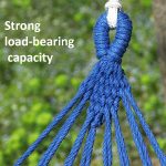 Dicke Leinwand-Hängematte, Feld-Überschlag-Prävention, Outdoor-Hängemattenschaukel, 260x80 No Stick Single (Red Stripe), 260x80  Non-stick Single (Blue Stripes ), 260x100 No Stick (Red Stripes), 260x100 No Stick (Blue Stripes)... – Bild 4