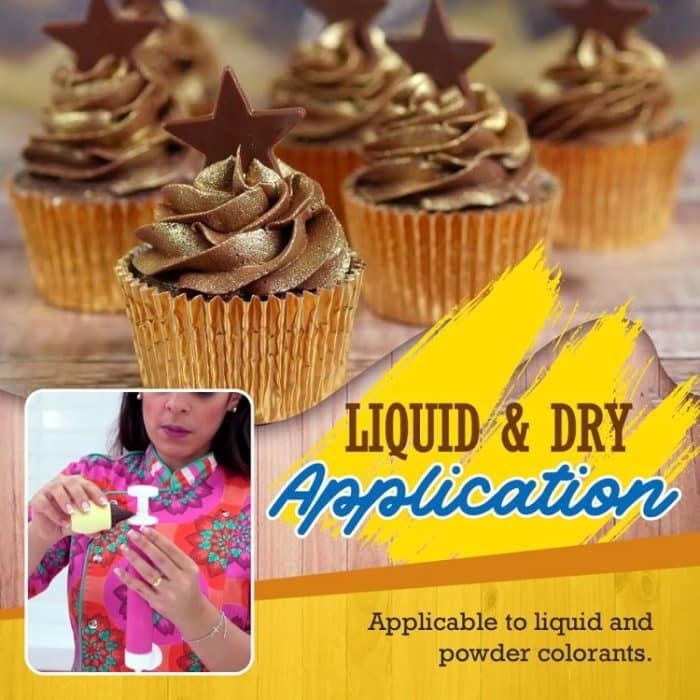 2 stücke Kuchen Färbung Manuelle Duster Kuchen Spray Tube Backen Dekoration Werkzeug – Bild 5