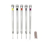 2 Sets Uhrenreparaturwerkzeuge, Brillen, Computer-Schraubendreher, Stil:, 5 in 1 White Bits, 5 in 1 Black Bits – Bild 8