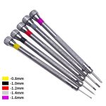 2 Sets Uhrenreparaturwerkzeuge, Brillen, Computer-Schraubendreher, Stil:, 5 in 1 White Bits, 5 in 1 Black Bits – Bild 2