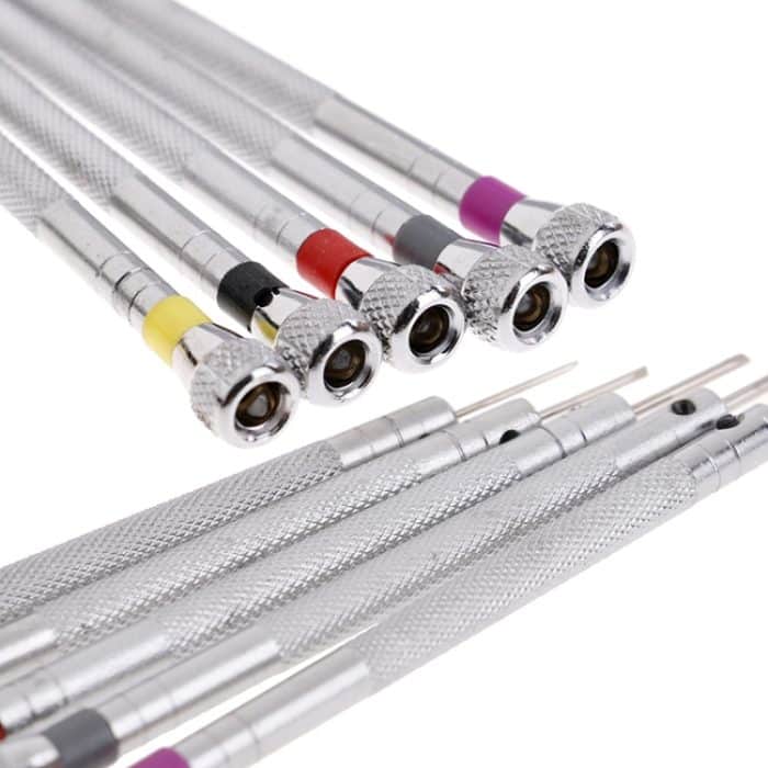 2 Sets Uhrenreparaturwerkzeuge, Brillen, Computer-Schraubendreher, Stil:, 5 in 1 White Bits, 5 in 1 Black Bits – Bild 3