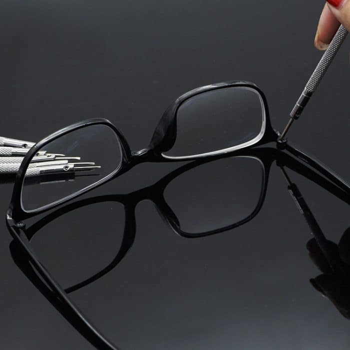 2 Sets Uhrenreparaturwerkzeuge, Brillen, Computer-Schraubendreher, Stil:, 5 in 1 White Bits, 5 in 1 Black Bits – Bild 7