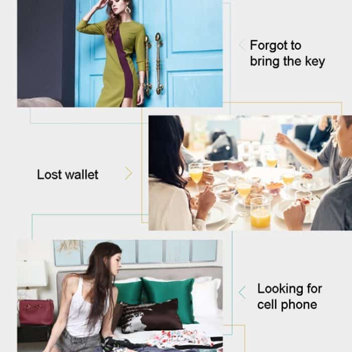 2 Stück runder Bluetooth-Anti-Verlust-Geräte-Handyschlüssel, Zwei-Wege-Objekterkennungsalarm – Bild 5