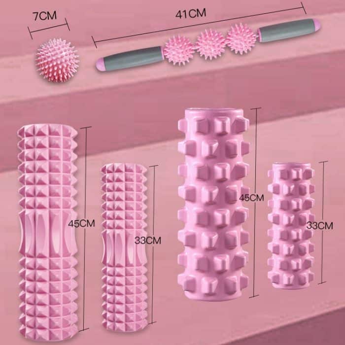 3-in-1-Eva-Schaumstoffrolle, Hohlmuskel-Entspannungsrolle, Yoga-Säulen-Set, Länge:, 45cm (Black Crescent), 45cm (Blue Wolf Tooth), 33cm (Orange Crescent), 45cm (Orange Crescent), 33cm (Orange Wolf Tooth), 45cm (Orange Wolf Tooth), 45cm (Green Wolf Tooth) – Bild 6