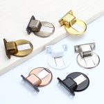 2 Stück Zinklegierung, nicht perforiert, mit Saugnapf, geräuschlos, stark, magnetischer Türstopper, Red Ancient, Brushed Steel, Black, White, Yellow, Bright Gold, Bronze – Bild 2