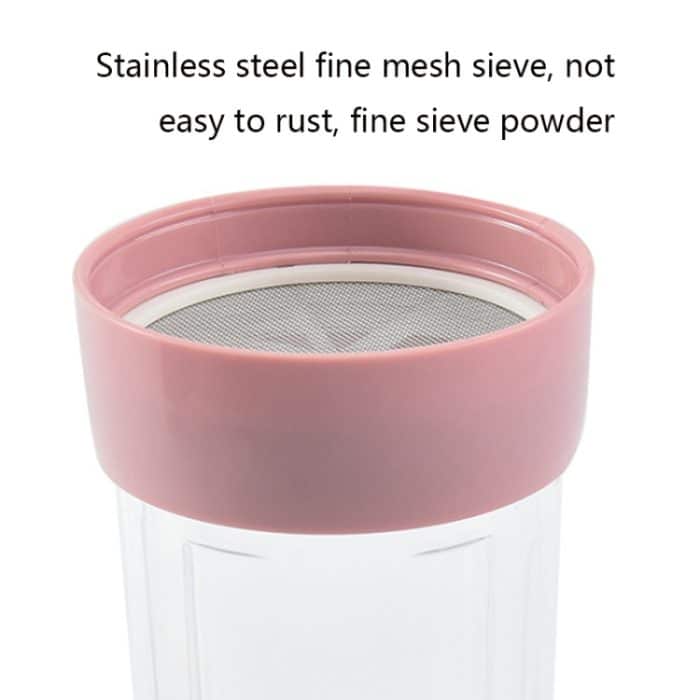 2 PCS Rotierende Edelstahl Tall Cup Body Mehl Sieb Zuckerdose – Bild 4